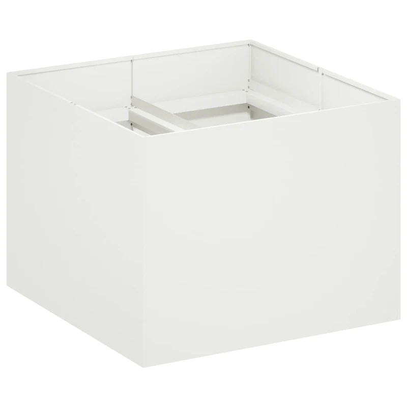 Macetero De Jardín Blanco 80 X 80 X 60 Cm