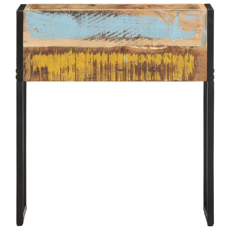 Jardinera De Madera Maciza Reciclada 60x20x68 Cm