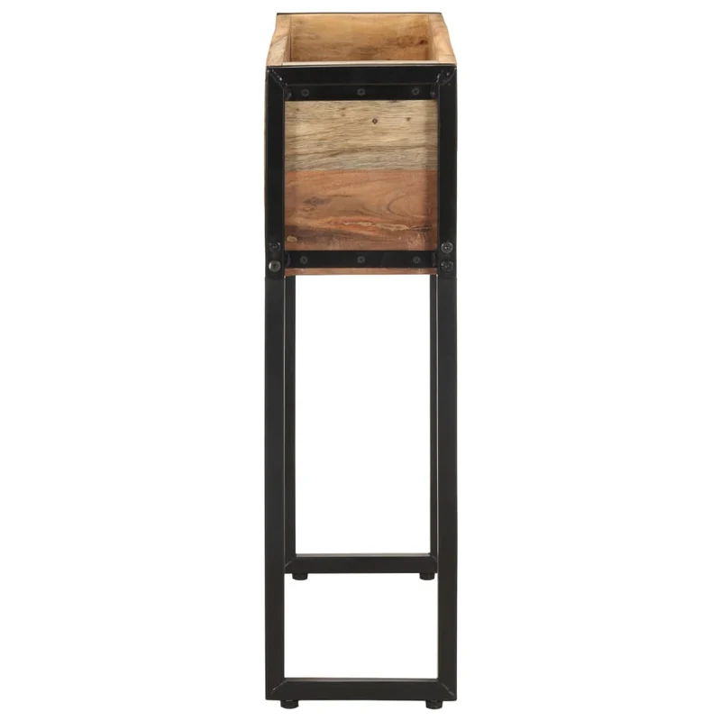 Jardinera De Madera Maciza Reciclada 60x20x68 Cm
