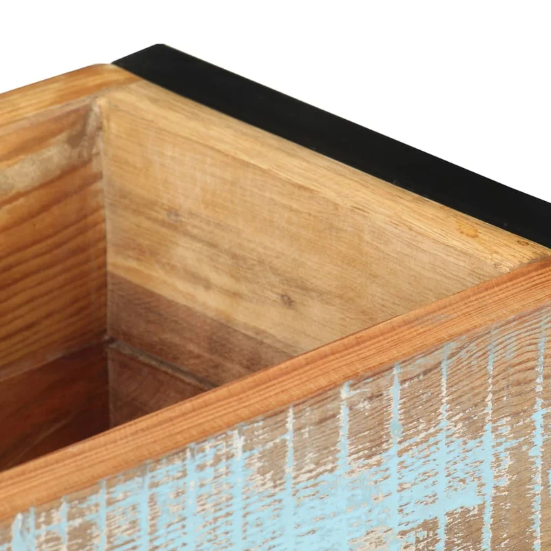 Jardinera De Madera Maciza Reciclada 60x20x68 Cm