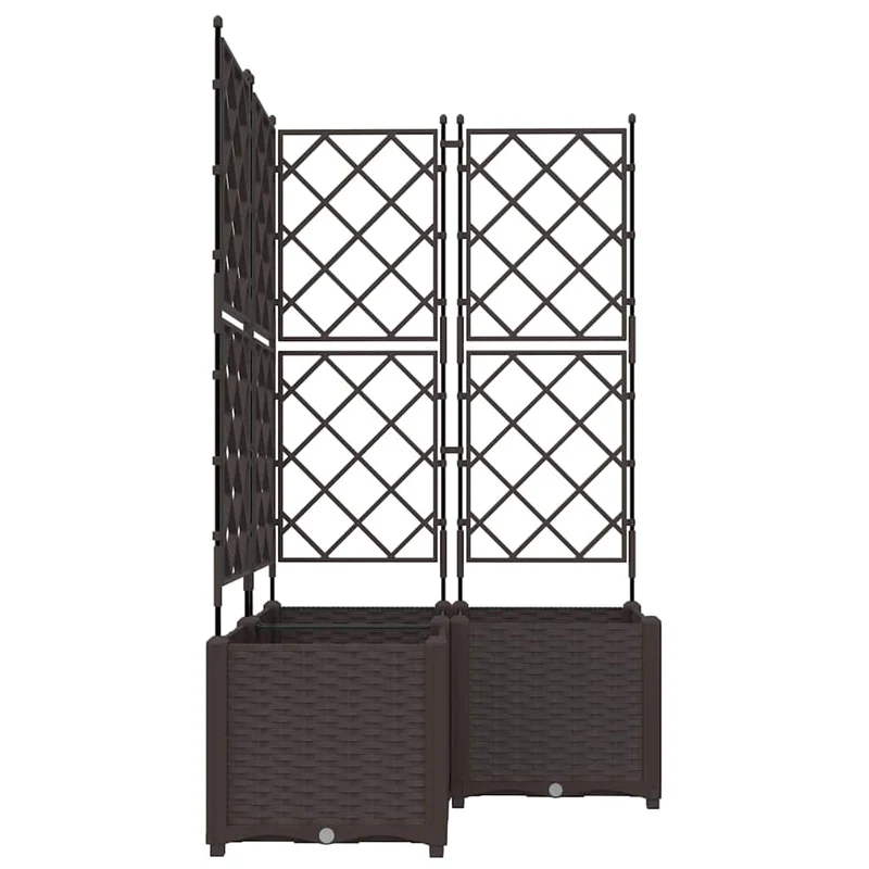 Macetero De Jardín 3 Uds. Marrón 80 X 80 X 143 Cm Pp