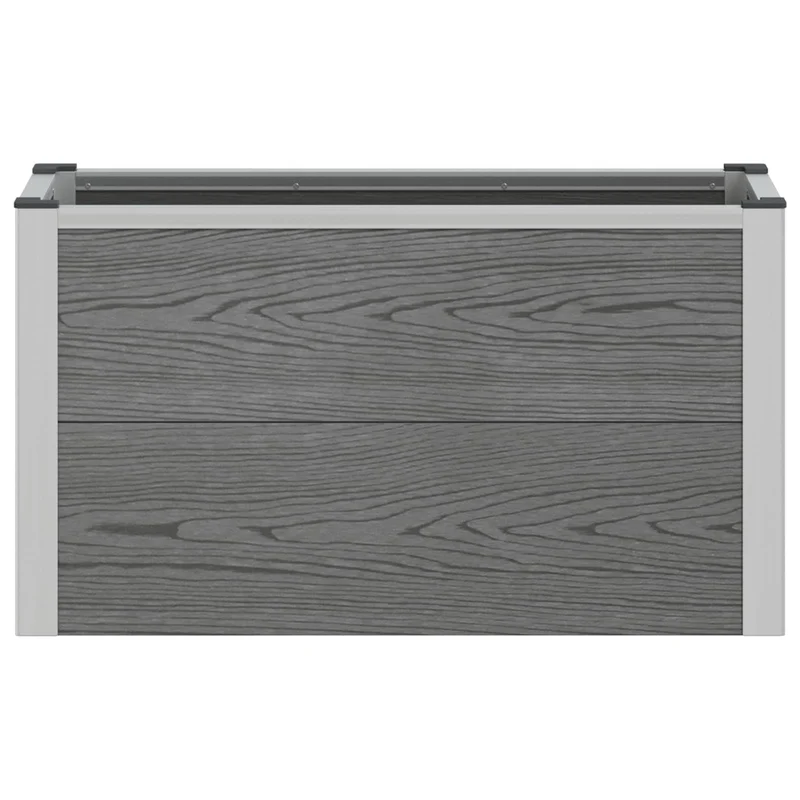Arriate Elevado Gris 75 X 30 X 42 Cm Wpc Y Aluminio