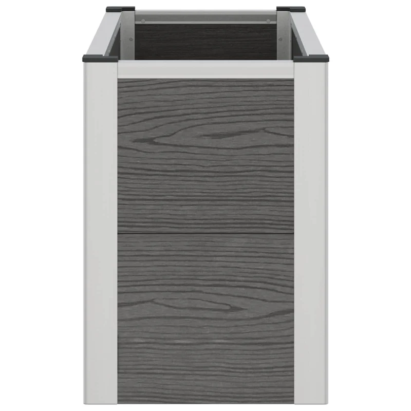 Arriate Elevado Gris 75 X 30 X 42 Cm Wpc Y Aluminio