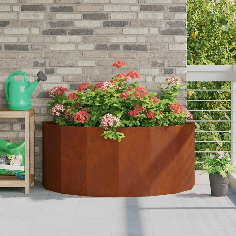 Jardinera Oxidado 120 X 60 X 50 Cm Acero Autopatinable