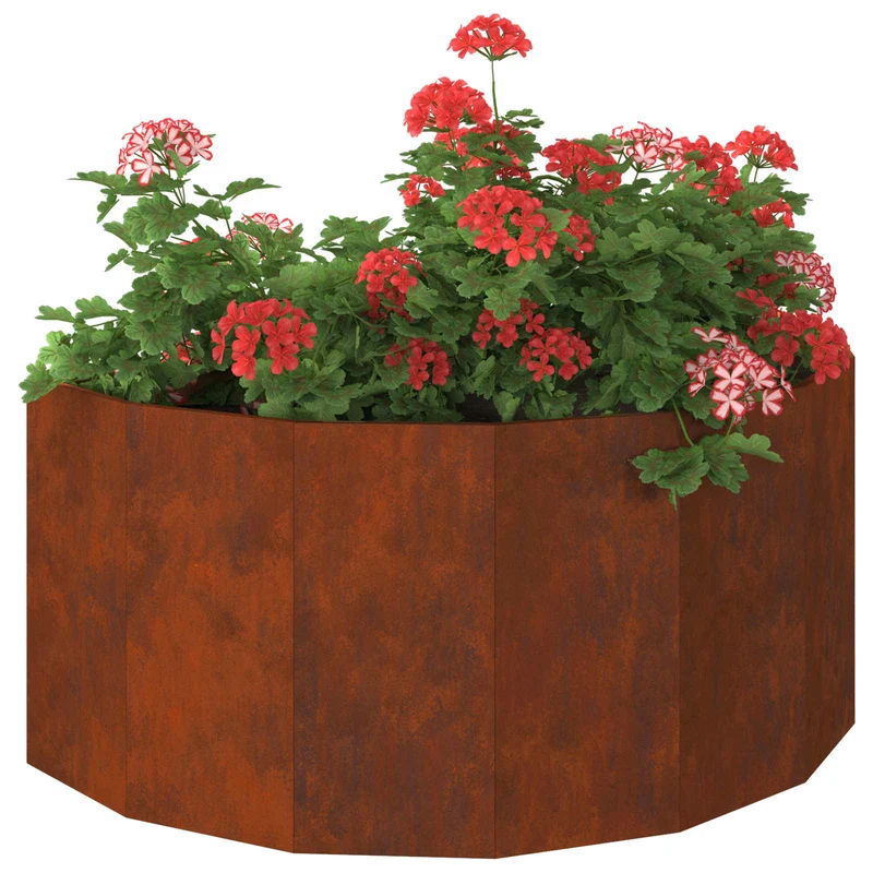 Jardinera Oxidado 120 X 60 X 50 Cm Acero Autopatinable