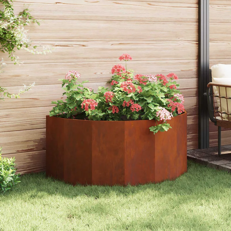 Jardinera Oxidado 120 X 60 X 50 Cm Acero Autopatinable