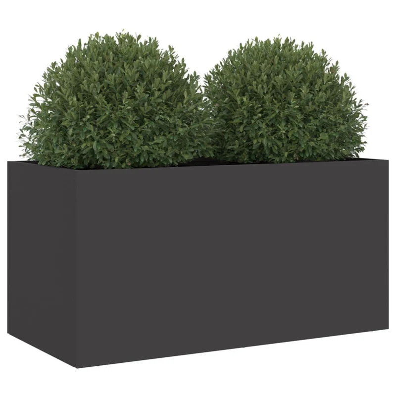 Jardinera Acero Negro 62x30x29 Cm