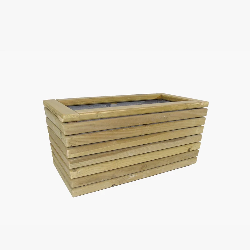 Jardinera Luxe De Madera Tratada Vidahuerto 100x50x50 Cm.