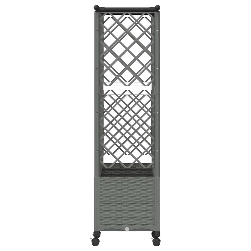 Cama Elevada Con Trellis Y Techo Gris Claro 163,5 X 40 X 142 Cm