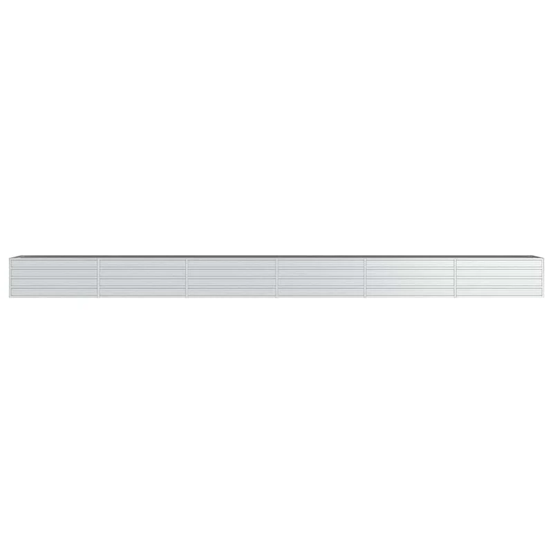 Arriate De Acero Galvanizado Plateado 600x80x45 Cm