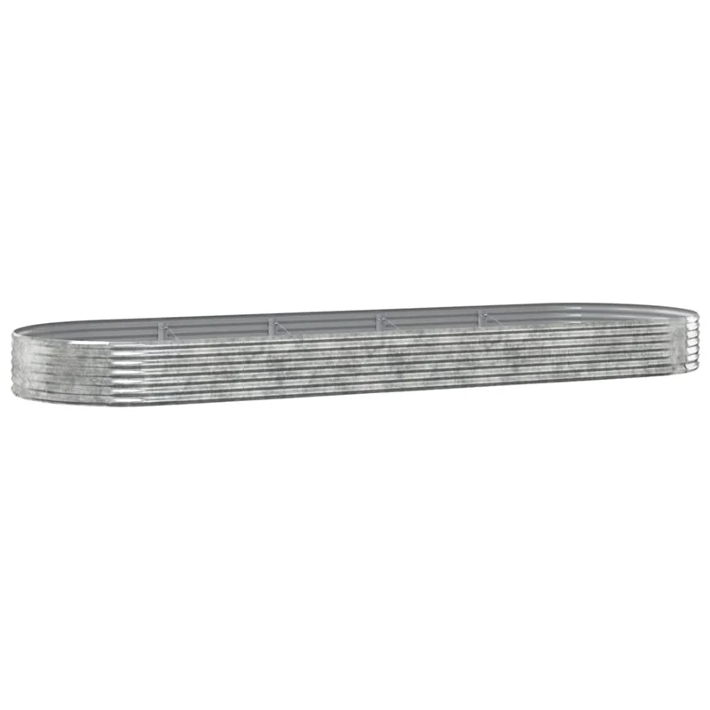 Jardinera Arriate Acero Galvanizado Plata 450x140x36 Cm