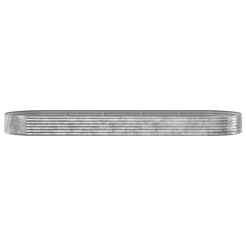 Jardinera Arriate Acero Galvanizado Plata 450x140x36 Cm