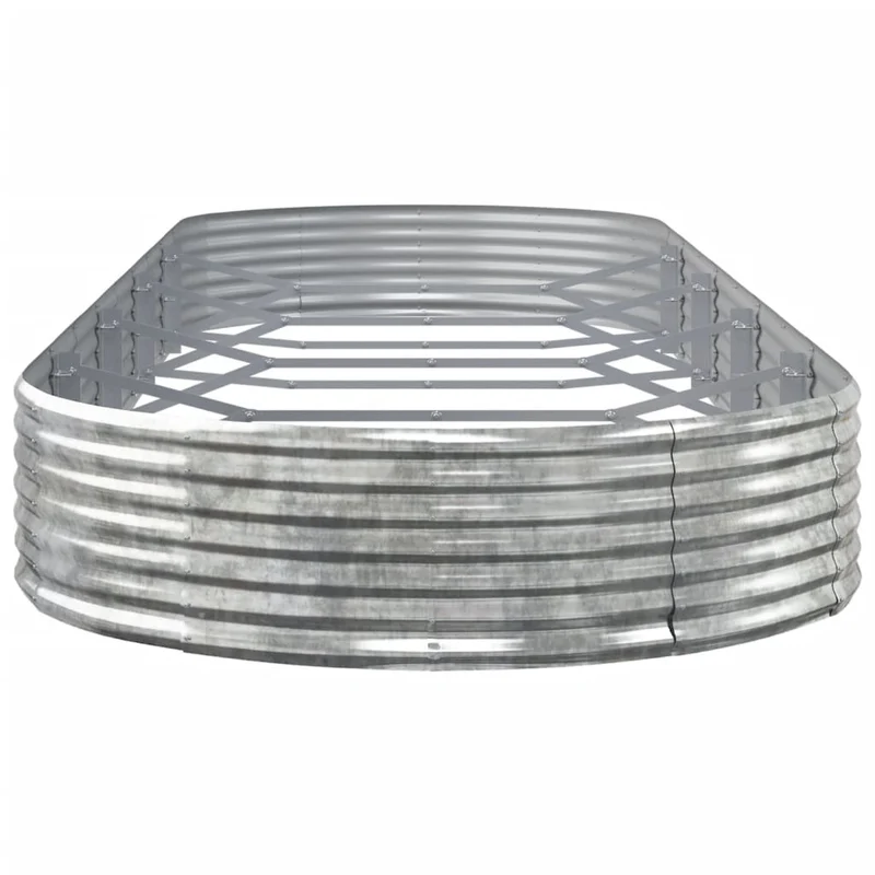 Jardinera Arriate Acero Galvanizado Plata 450x140x36 Cm
