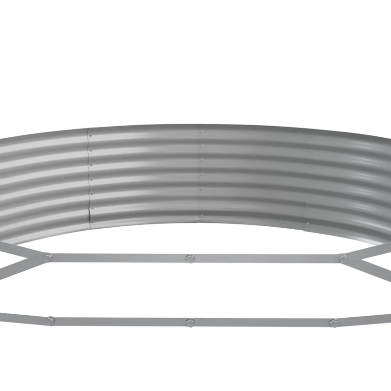Jardinera Arriate Acero Galvanizado Plata 450x140x36 Cm