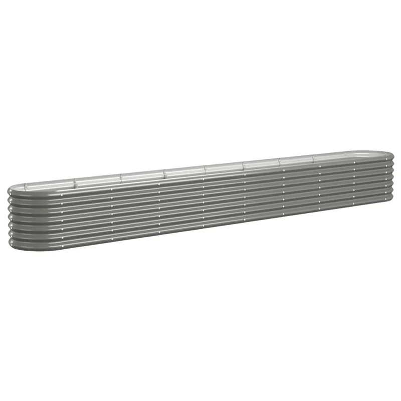 Jardinera Arriate Acero Galvanizado Gris 332x40x36 Cm