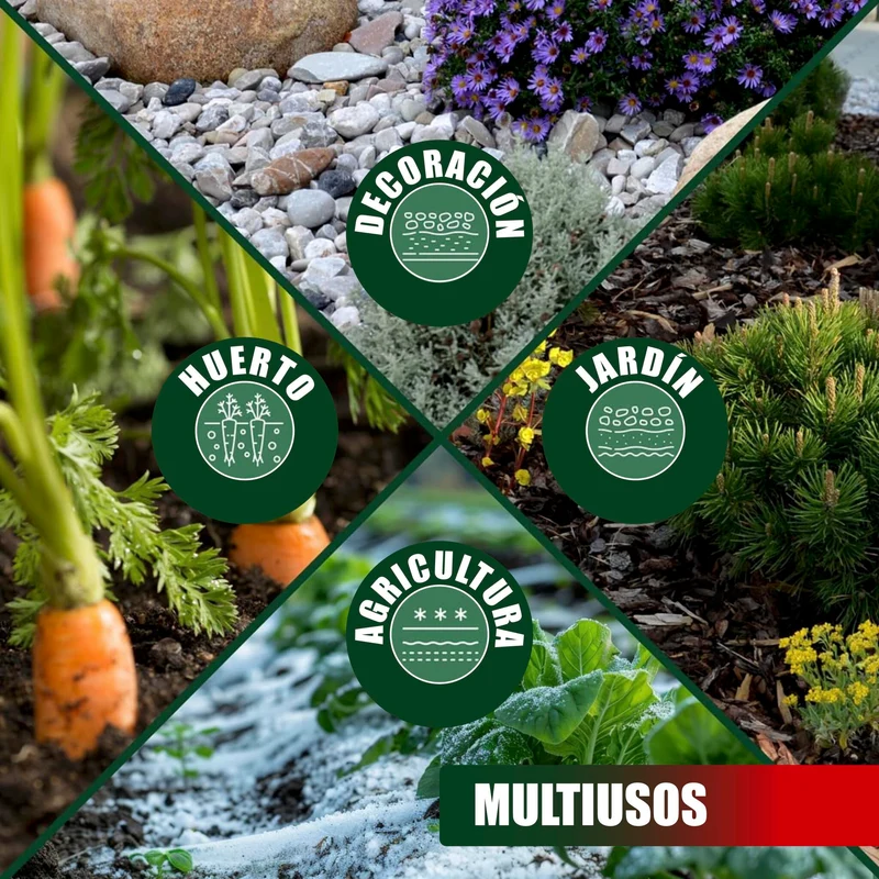 GREEN GOF Malla Antihierbas Premium 2x10m, 130g/m² - Ultra Resistente. Alta Estabilización Uv, Permeable Y Transpirable.