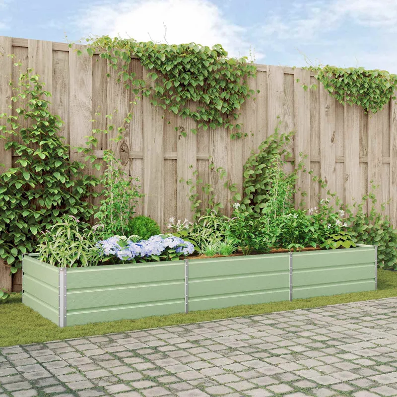 Jardinera Verde Pastel 290 X 100 X 45 Cm Acero Galvanizado