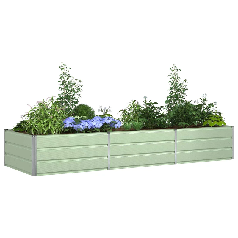 Jardinera Verde Pastel 290 X 100 X 45 Cm Acero Galvanizado