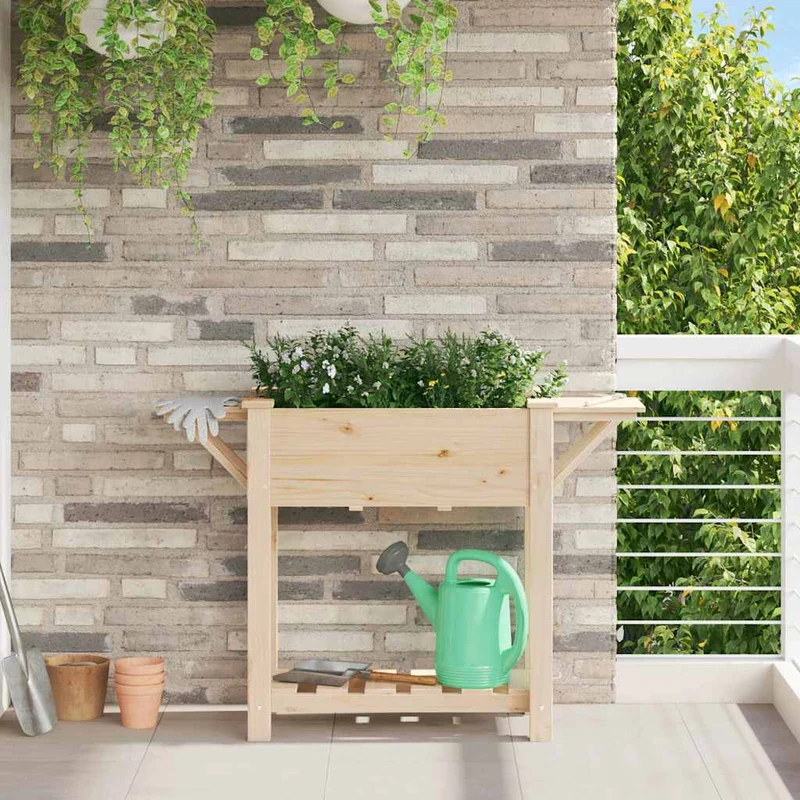 Macetero De Jardín Beige 111 X 37 X 76,5 Cm