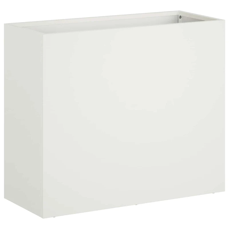 Macetero De Jardín 2 Uds. Blanco 50 X 20 X 40 Cm