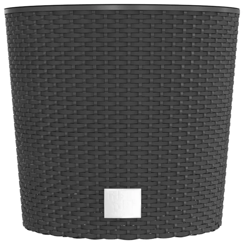 Macetero Interior Extraíble Pp Ratán Gris Antracita 15/15,3 L