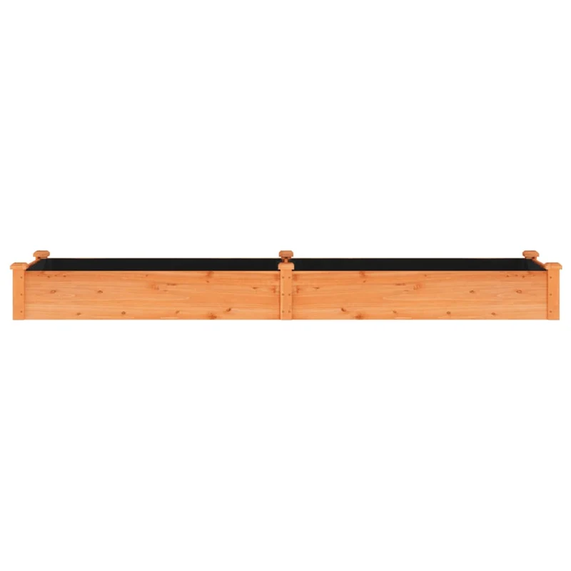 Jardinera Arriate Con Forro Madera Abeto Marrón 240x60x25 Cm