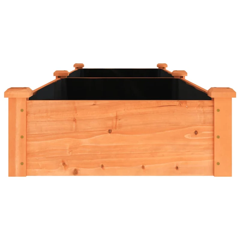Jardinera Arriate Con Forro Madera Abeto Marrón 240x60x25 Cm