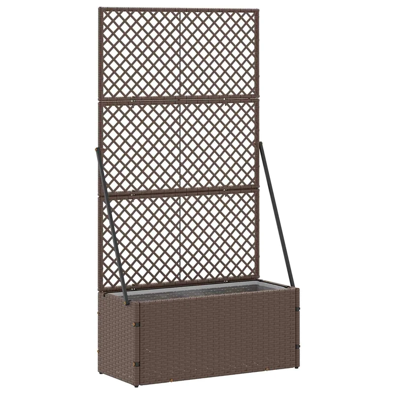 Jardín Enrejado Macetero Marrón 70 X 30 X 135 Cm Metal