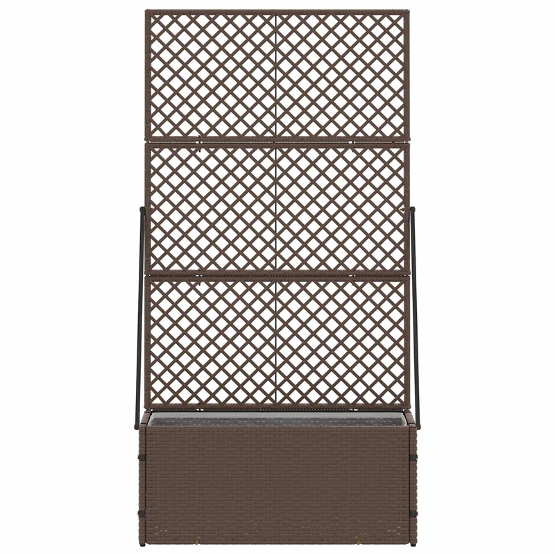 Jardín Enrejado Macetero Marrón 70 X 30 X 135 Cm Metal
