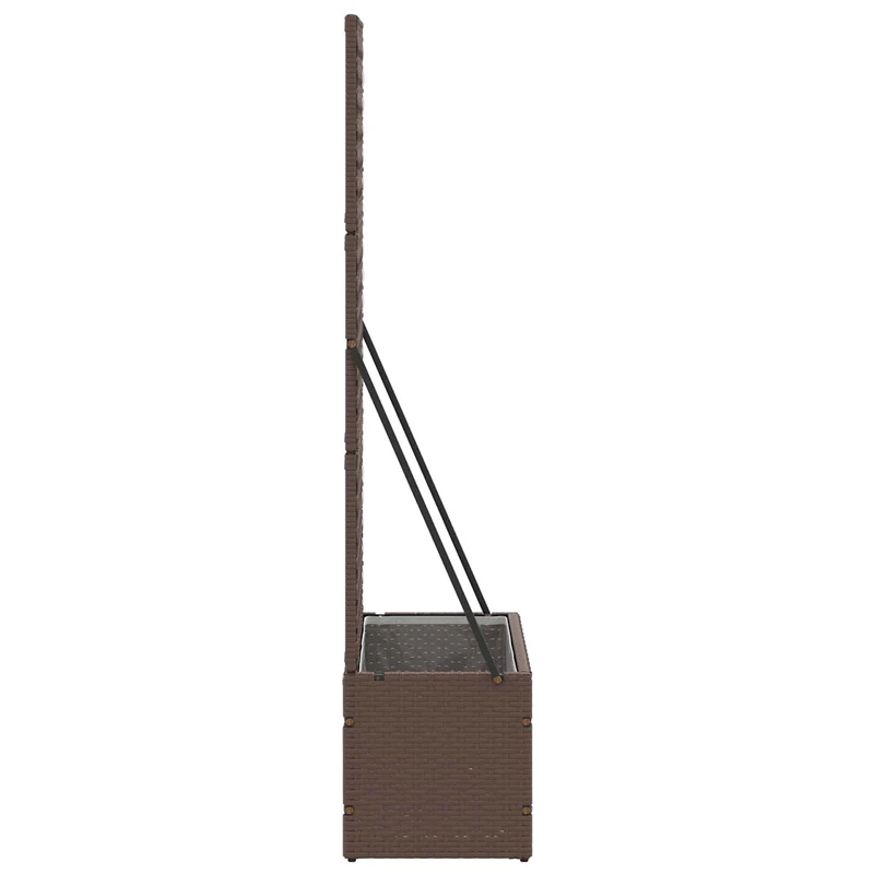 Jardín Enrejado Macetero Marrón 70 X 30 X 135 Cm Metal