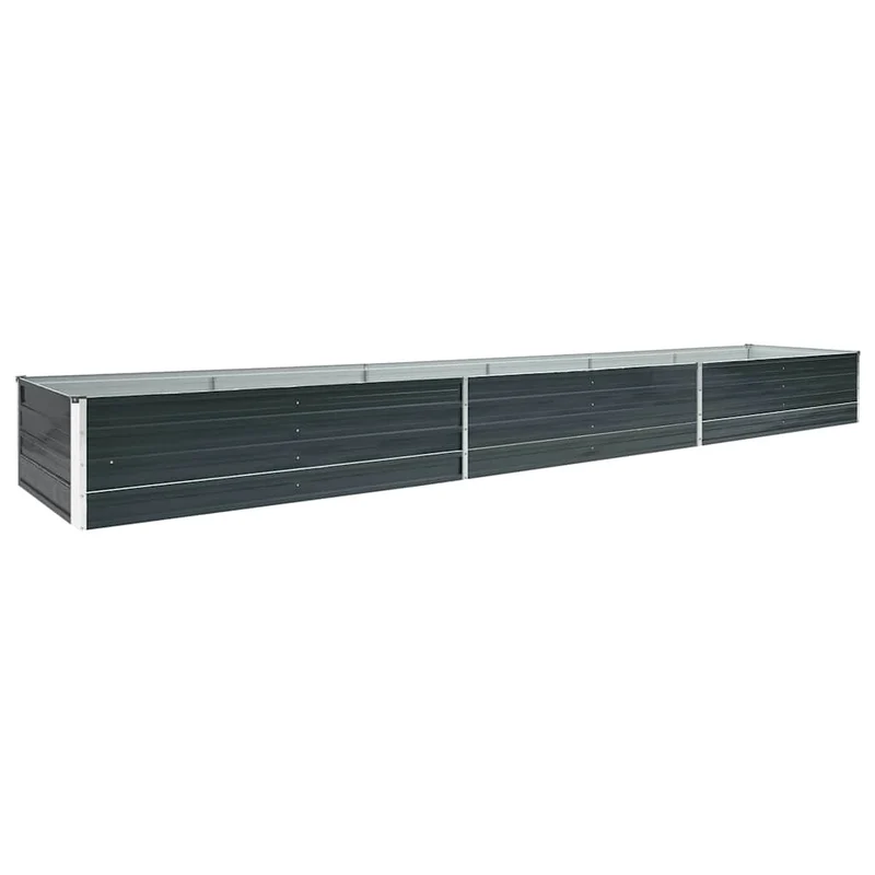 Arriate De Jardín De Acero Galvanizado Antracita 480x80x45 Cm