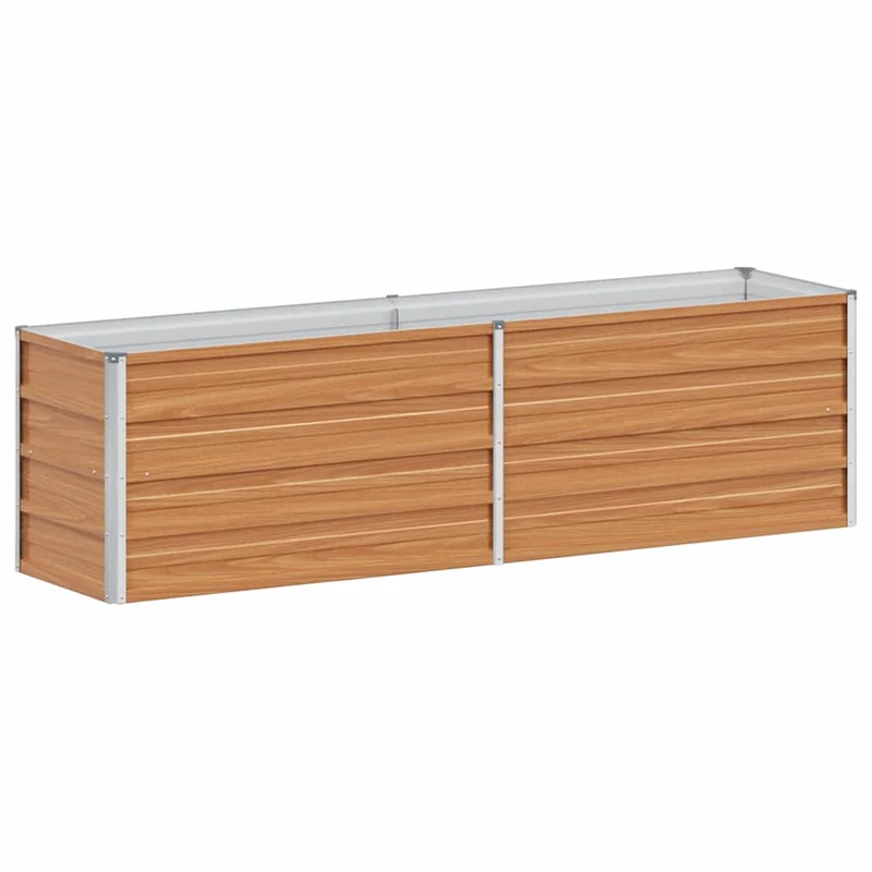 Arriate Elevado Marrón Claro 160 X 40 X 45 Cm Acero Galvanizado