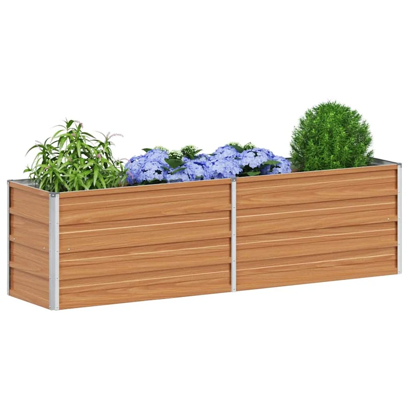Arriate Elevado Marrón Claro 160 X 40 X 45 Cm Acero Galvanizado