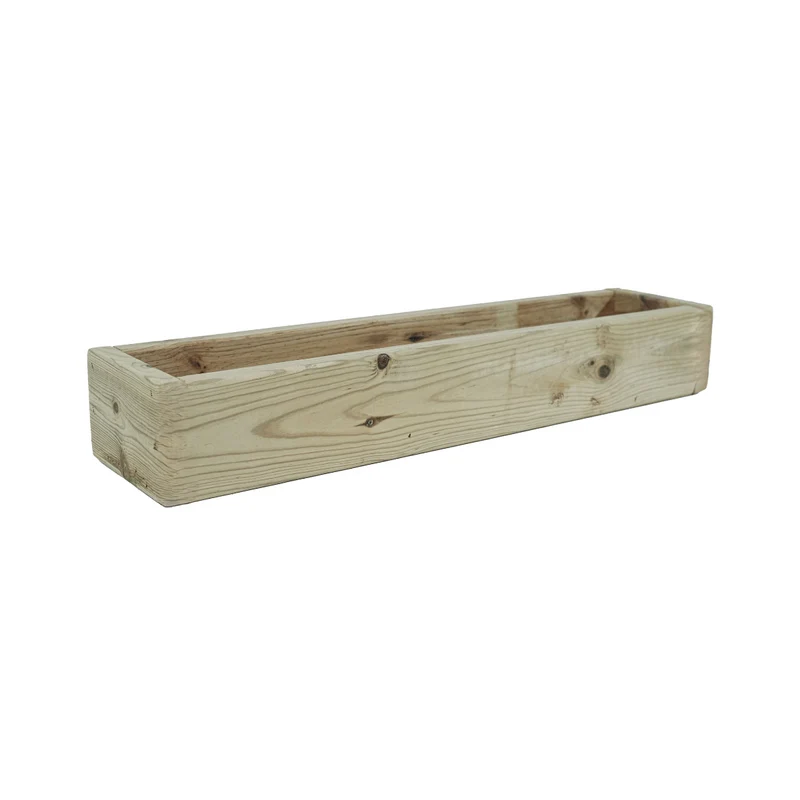 Jardinera Balcona De Madera Tratada Vidahuerto 60x13x9 Cm