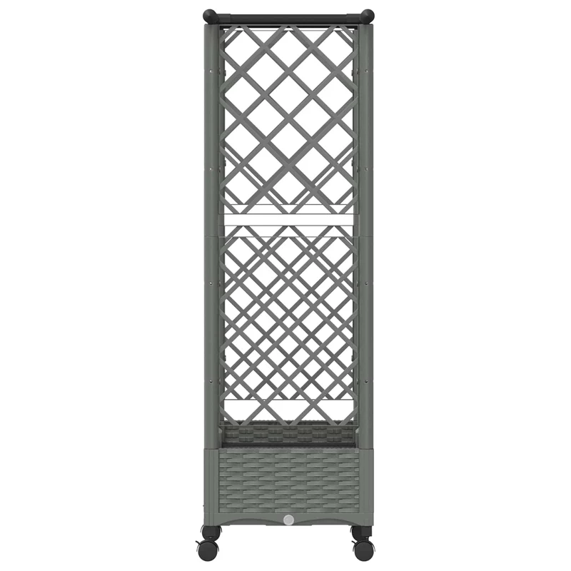 Cama Elevada Con Trellis Y Techo Gris Claro 122,5 X 40 X 127 Cm