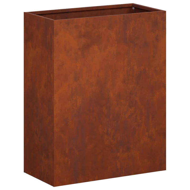 Macetero De Jardín Oxidado 40 X 20 X 50 Cm Acero Oxidado