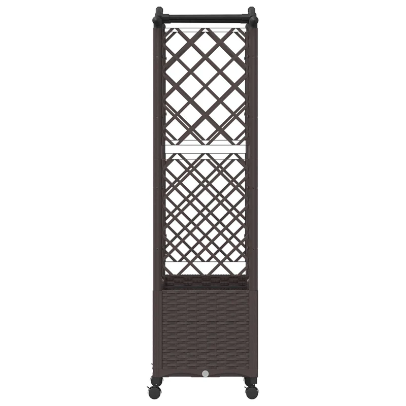 Cama Elevada Con Trellis Y Techo Marrón 125 X 40 X 144 Cm Pp