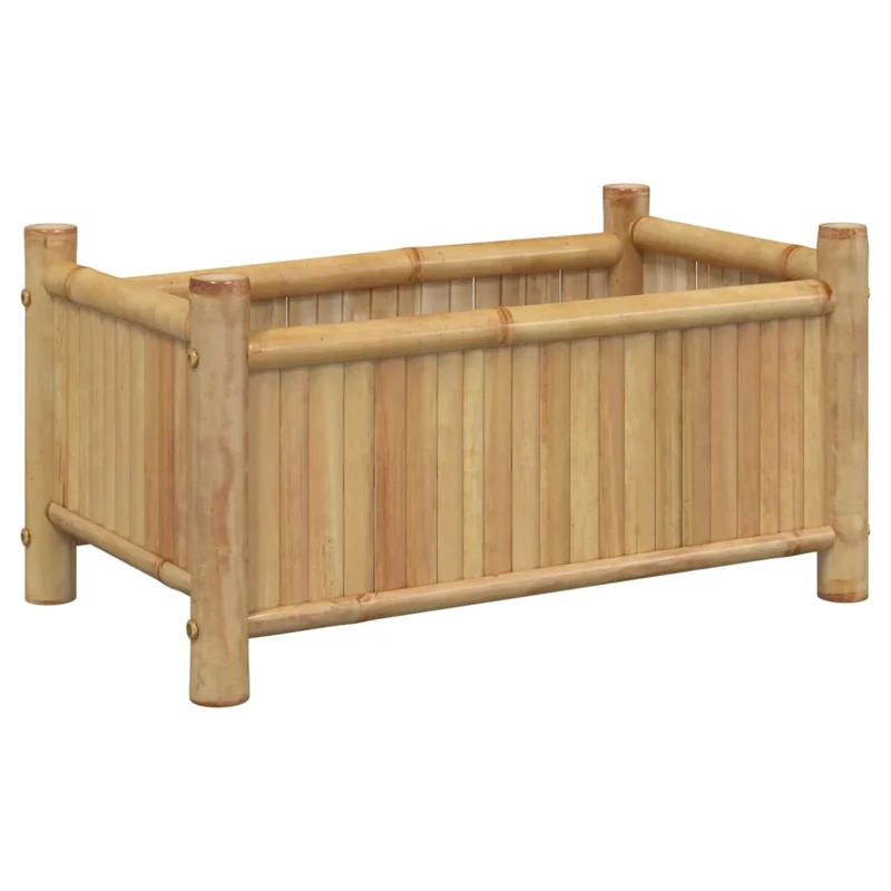 Jardinera De Bambú 50x30x25 Cm