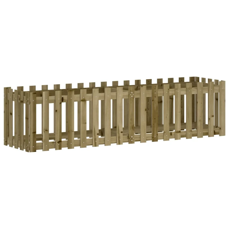 Arriate Elevado Jardín Valla Madera Impregnada Pino 200x50x50cm