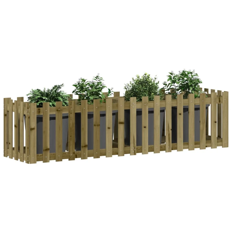 Arriate Elevado Jardín Valla Madera Impregnada Pino 200x50x50cm