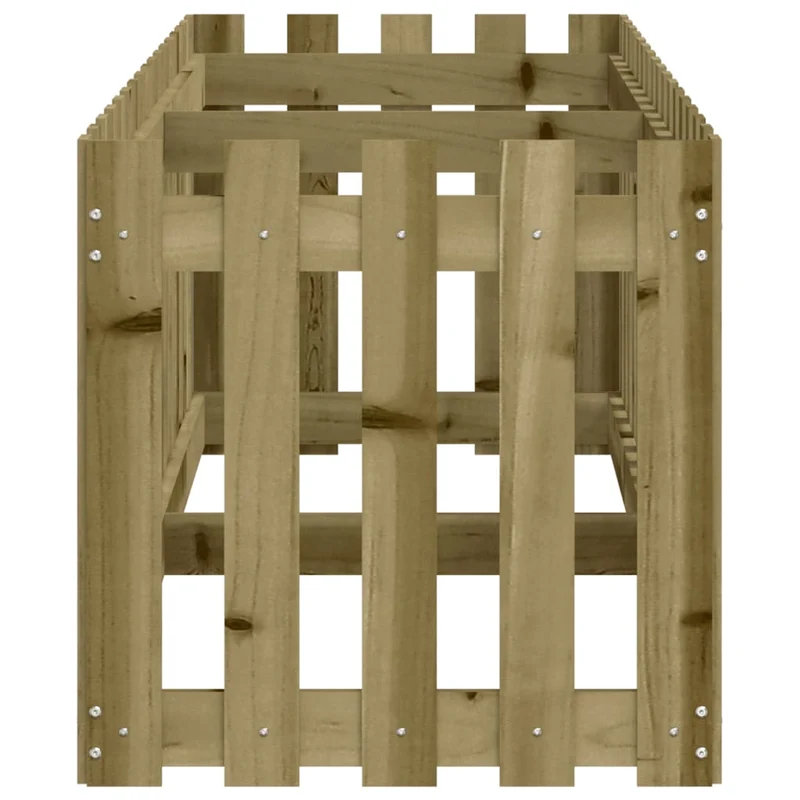 Arriate Elevado Jardín Valla Madera Impregnada Pino 200x50x50cm