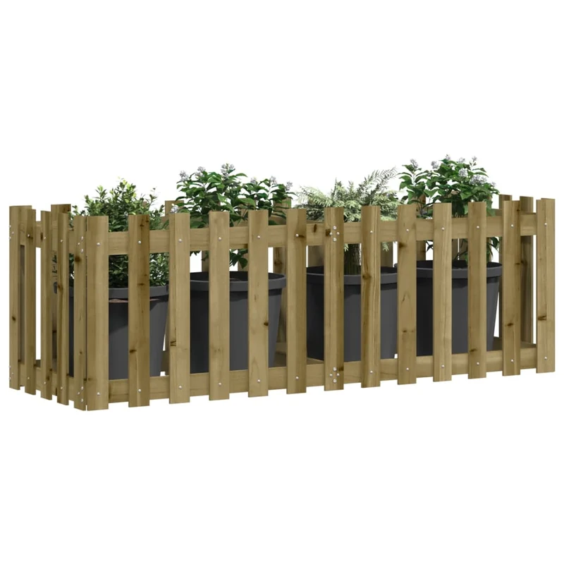 Arriate Elevado Jardín Valla Madera Impregnada Pino 150x50x50cm