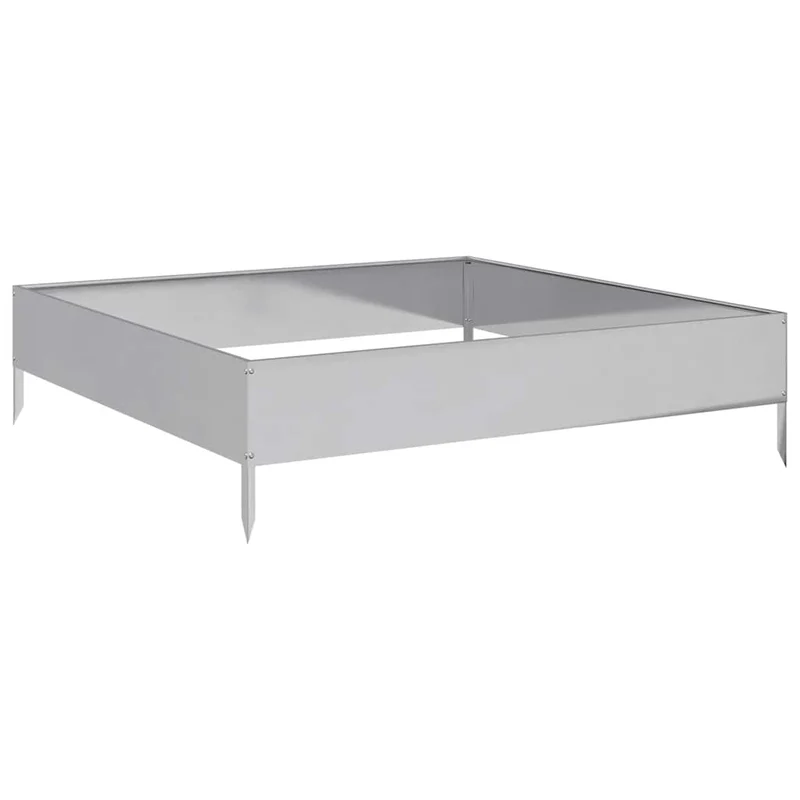 Jardinera De Acero Galvanizado 100x100x26 Cm