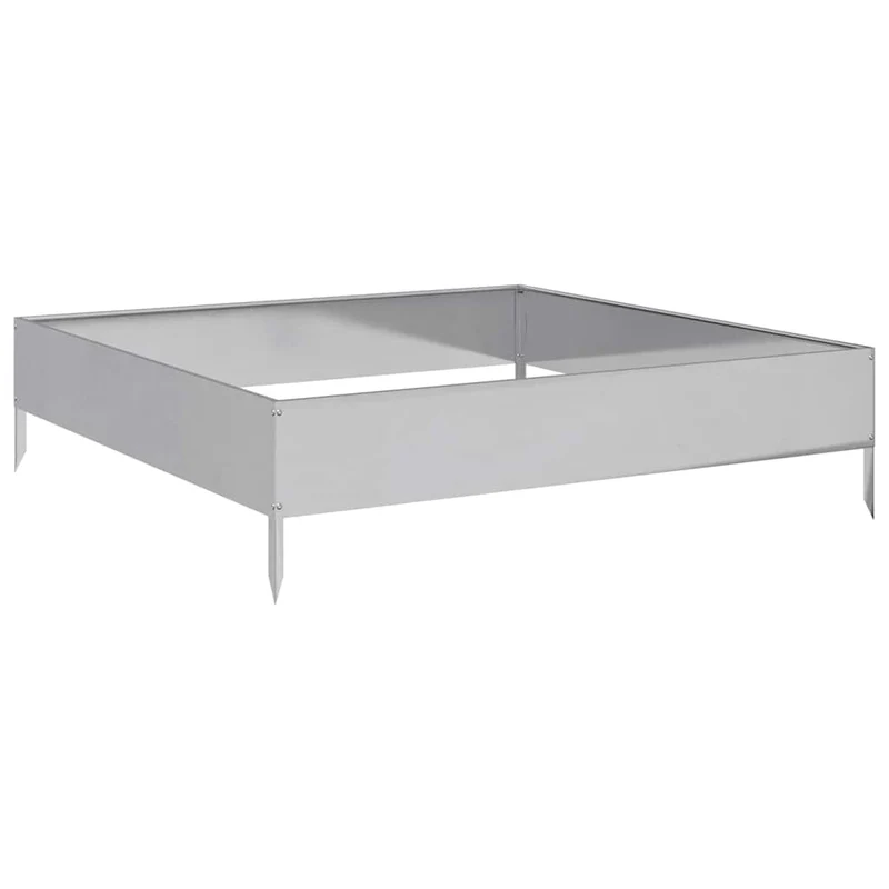 Jardinera De Acero Galvanizado 100x100x26 Cm