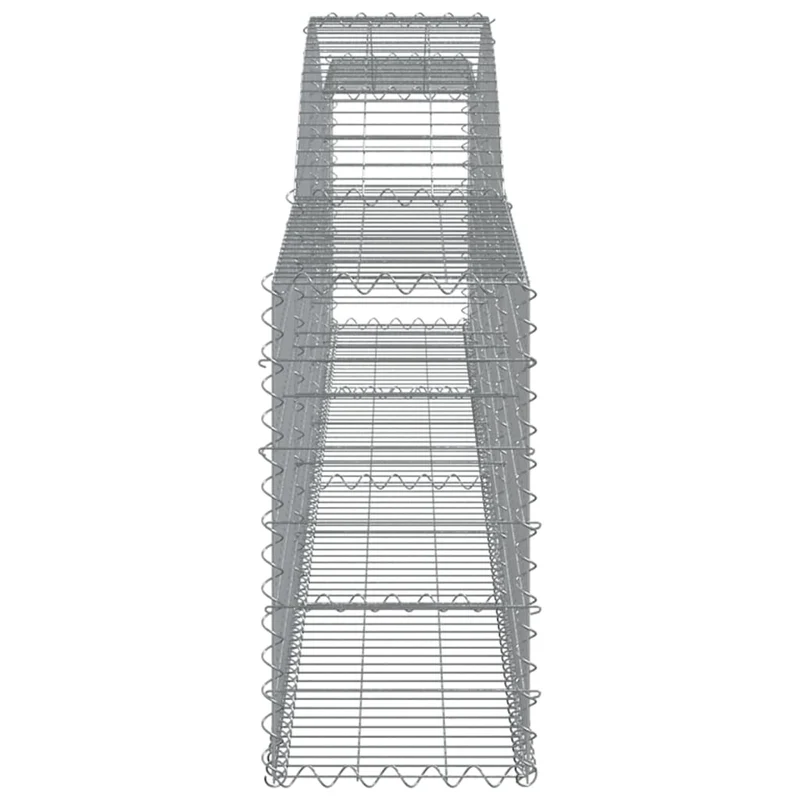 Cestas De Gaviones 6 Uds Forma De Arco Hierro 400x30x60/80 Cm