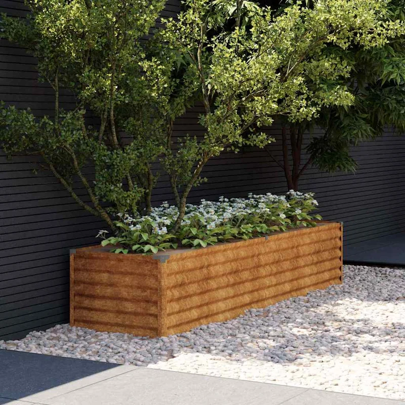 Jardinera Elevada 194x50x36 Cm Acero Corten