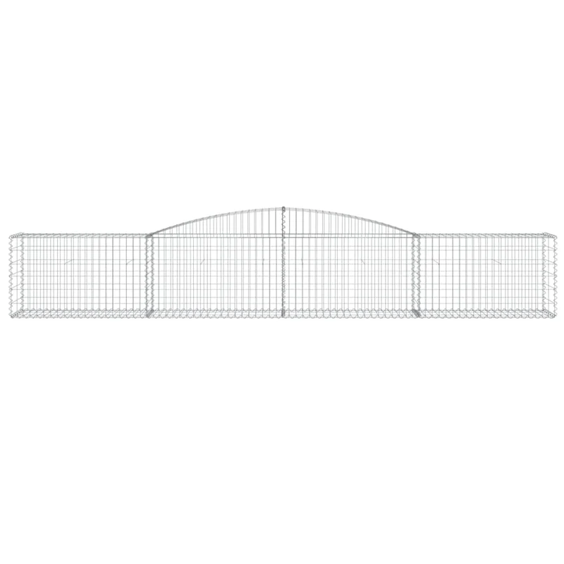 Cestas De Gaviones 3 Uds Forma De Arco Hierro 400x50x60/80 Cm