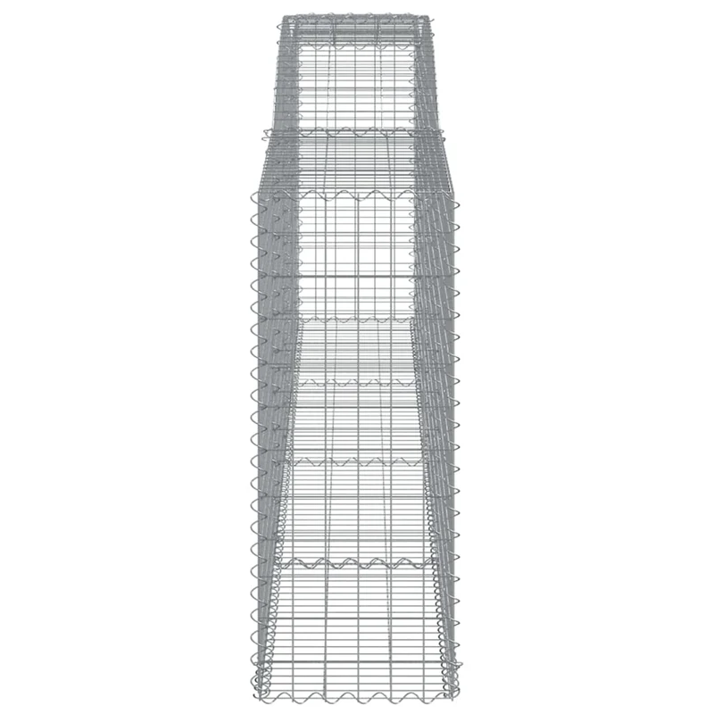 Cestas De Gaviones 2 Uds Forma De Arco Hierro 400x50x120/140 Cm