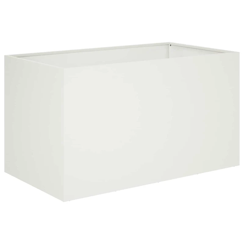 Macetero De Jardín 2 Uds. Blanco 80 X 50 X 50 Cm