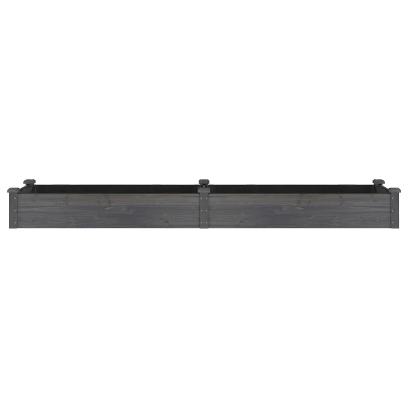 Jardinera Arriate Con Forro Madera Abeto Gris 240x60x25 Cm